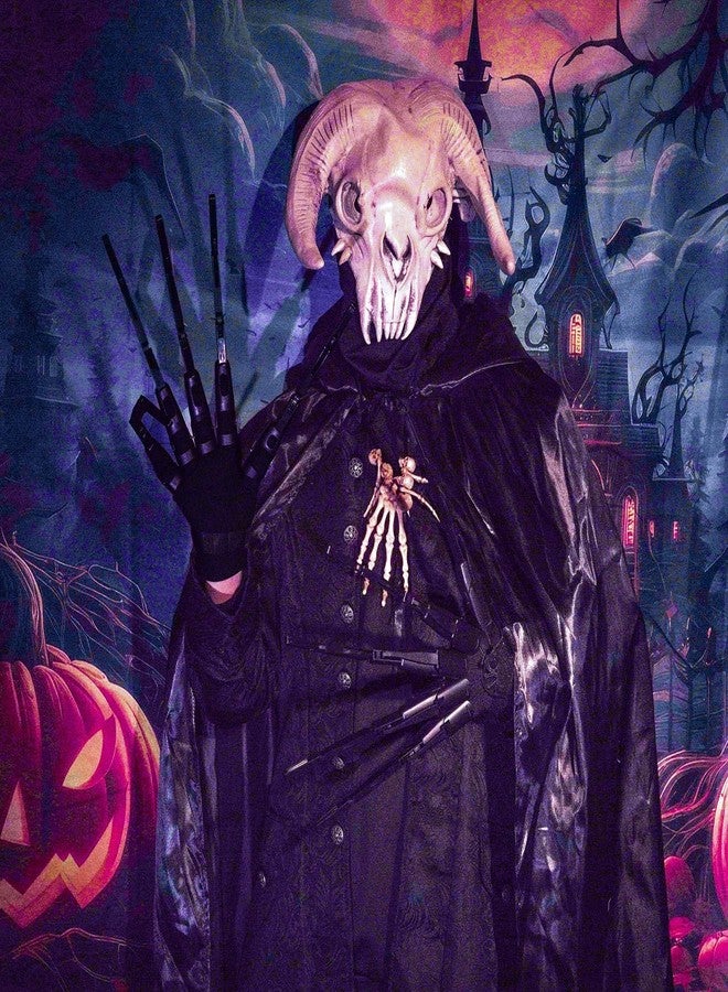 Heyseri Articulated Fingers, Halloween Articulated Finger Extensions with Gloves, 3D Claw Hands Scary Skeleton Hands for Cosplay, Flexible Realistic Halloween Decoration Accessory Fits Most Finger Sizes-Black - Image 4